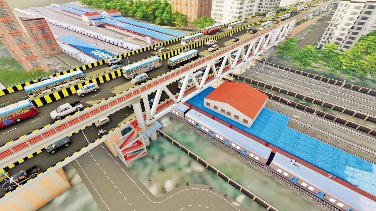 A 3D representation of the new structure. The bottom deck will retain east-west connectivity while the upper one will be linked to the MTHL