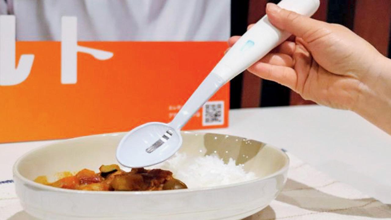 Kirin Holdings’ flavour-enhancing spoon. Pic/Kyodo