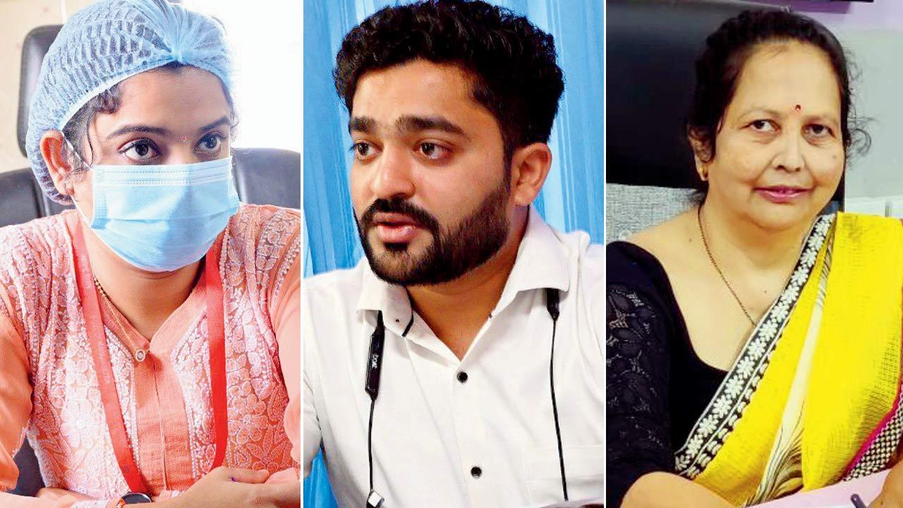 Dr Netra Patil, Dr Suraj Mhatre and Dr Archana Singh. Pics/Sayyed Sameer Abedi
