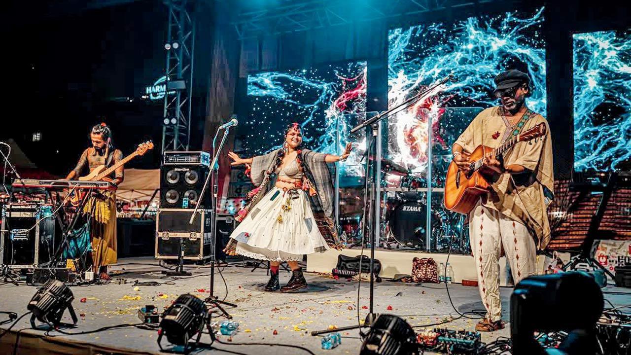 The band in performance in Bengaluru. Pics Courtesy/Instagram