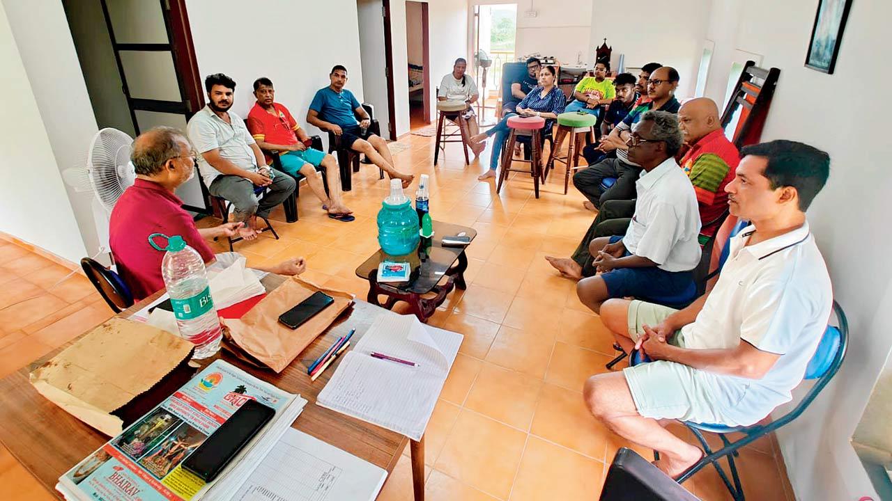 The members of the panchayat at one of the meetings