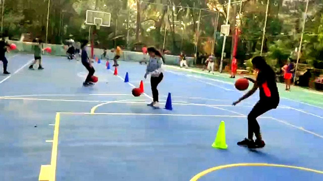 A basketball game at Bandra YMCA. Pics Courtesy/Instagram