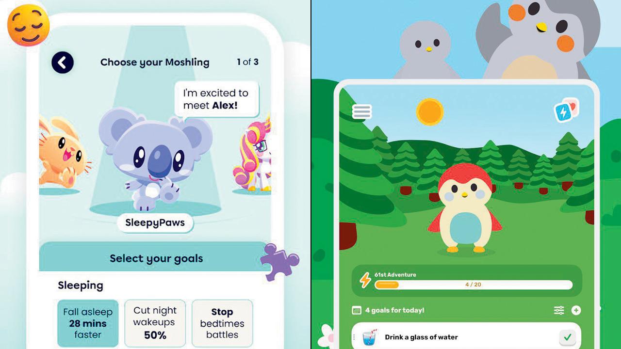 The Finch interface (left) Moshi