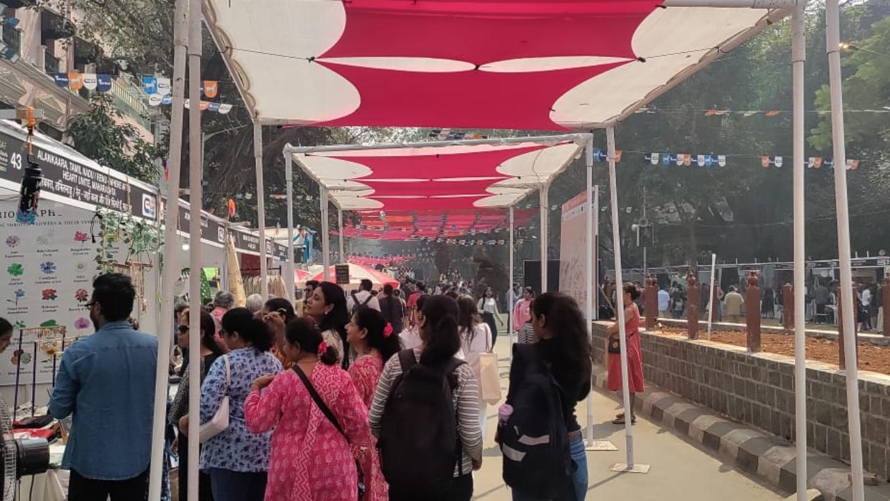 Two days after starting, the neighbourhood saw a lot of Mumbaikars throng the festival with friends and family on Monday, a day when most people would be busy with college and work