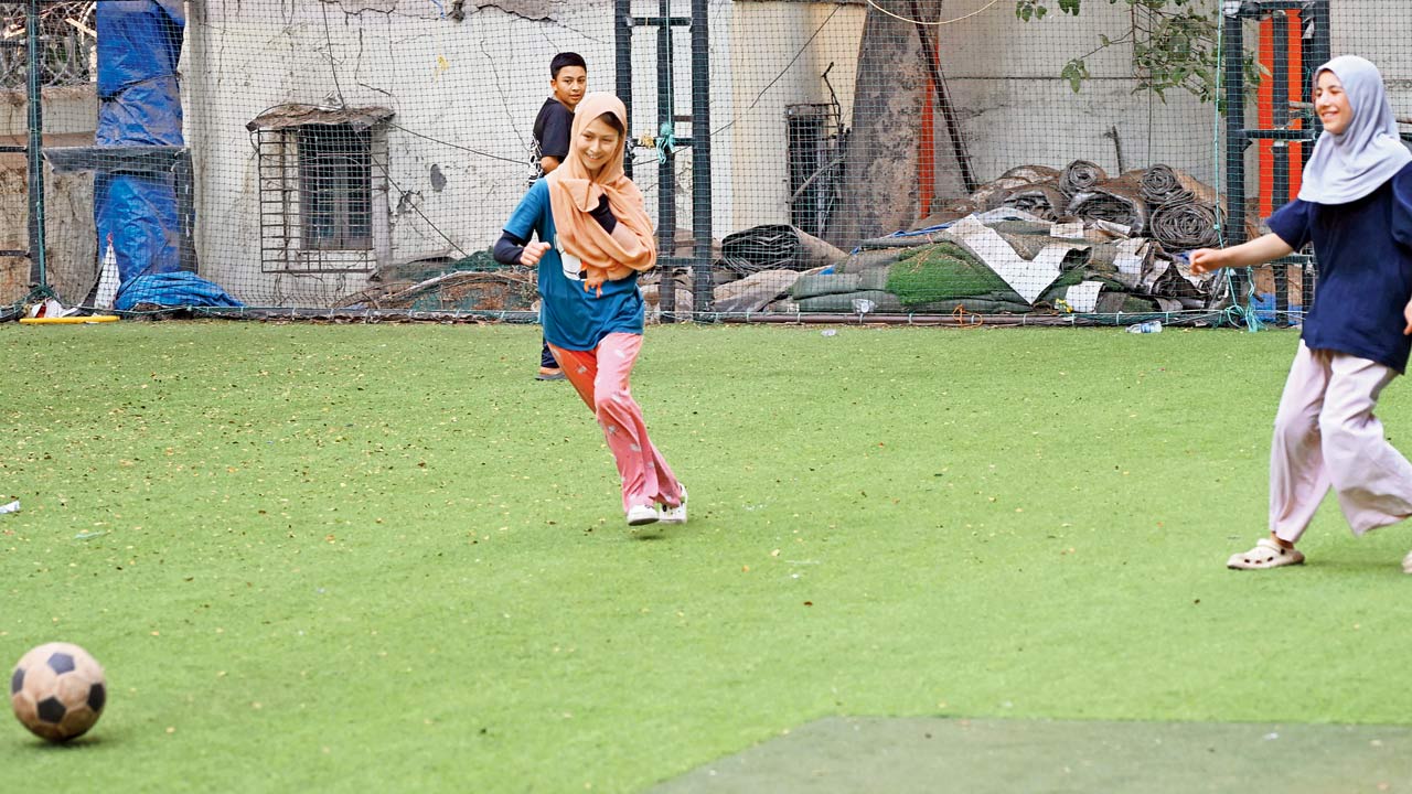 Students from Ladakh at Chembur’s AFAC English School. Pics/Kirti Surve Parade