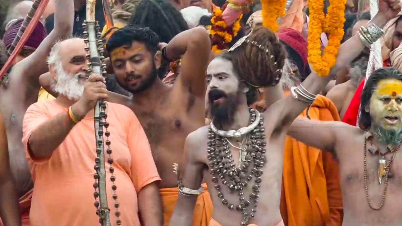 The `Amrit Snan` took place this morning on occasion of Makar Sankranti. Photos Courtesy: PTI