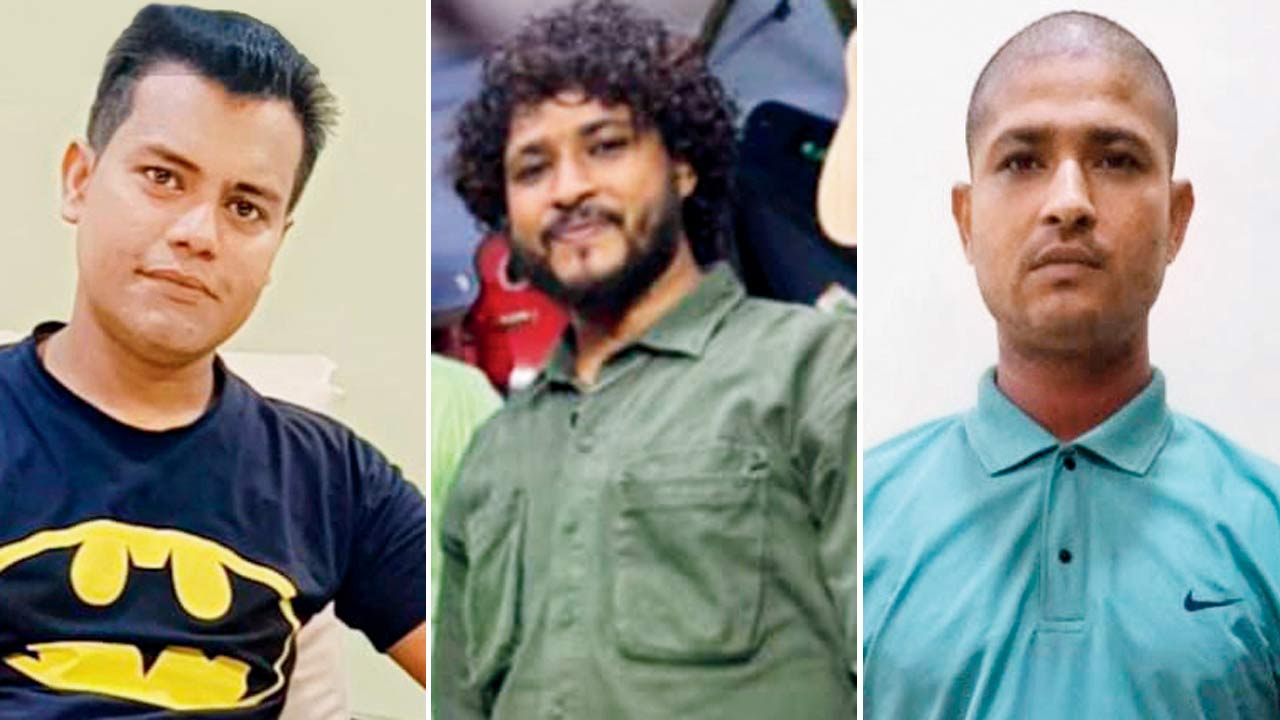 (Left) Shamsh Tabrez Ansari alias Sonu the deceased; (right) Yusuf alias Mohammed Yusuf Mansur Ali Khan with long curly hair who after the murder shaved his head and beard to evade the police 