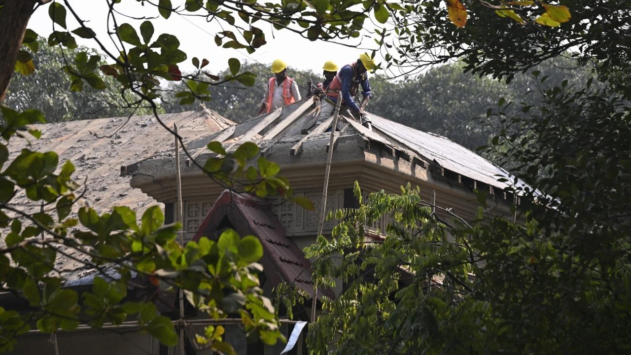 IN PHOTOS: BMC begins repair work on Mumbai Mayor's bungalow in Byculla