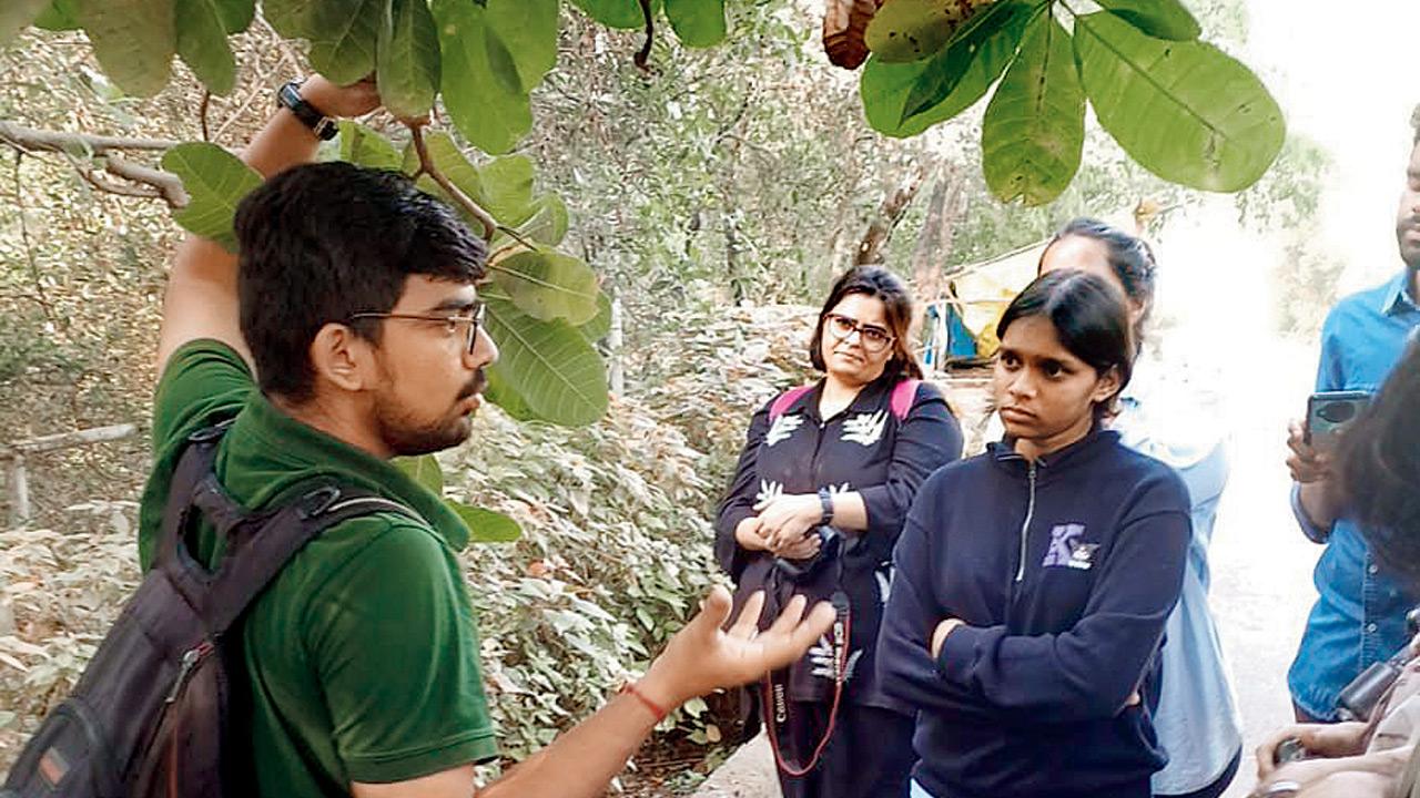 Meehir Pawar (left) at a previous trail in Airoli. PIC COURTESY/Nandini Dubey