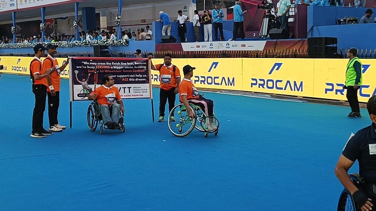 Athletes with special abilities participated in the marathon, showcasing remarkable determination