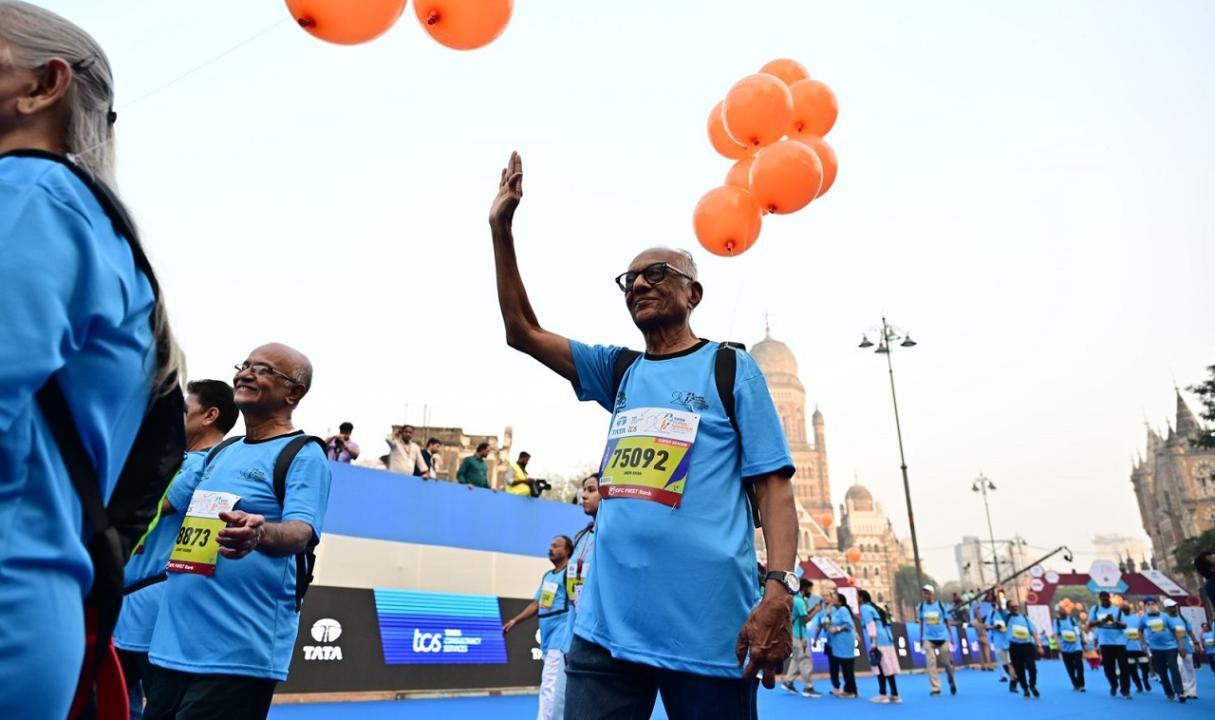 Senior citizens, people with disabilities participate in TATA Mumbai Marathon