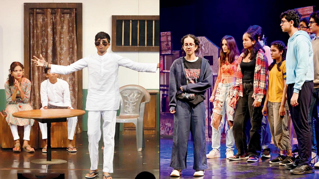 Moments from the plays Samer (right) the English play Hunt during the 2024 edition