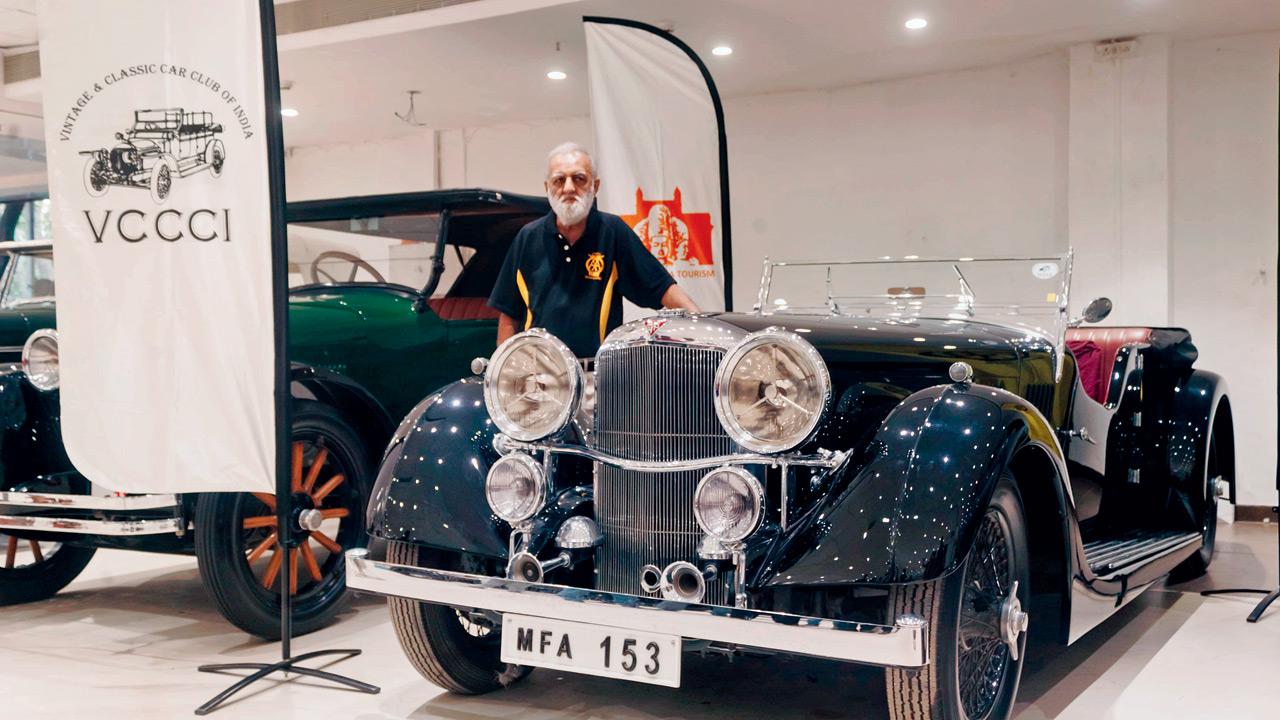 Nitin Dossa with the 1936 Alvis Speed 25