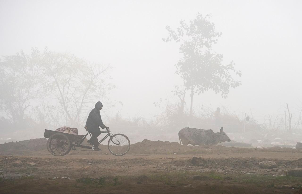 The fog was accompanied by mainly calm surface winds that prevented it from dissipating