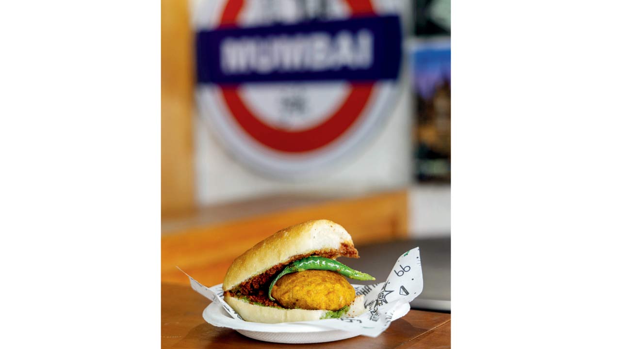 In 2022, Nishit Dalal launched Bombay Boy out of nostalgia for Mumbai’s iconic flavours. Starting with hosting friends for misal, pav bhaji, and vada pav, he turned his passion into a catering and order-in service, opening his first QSR in Malviya Nagar three months ago. Pic/Nishad Alam