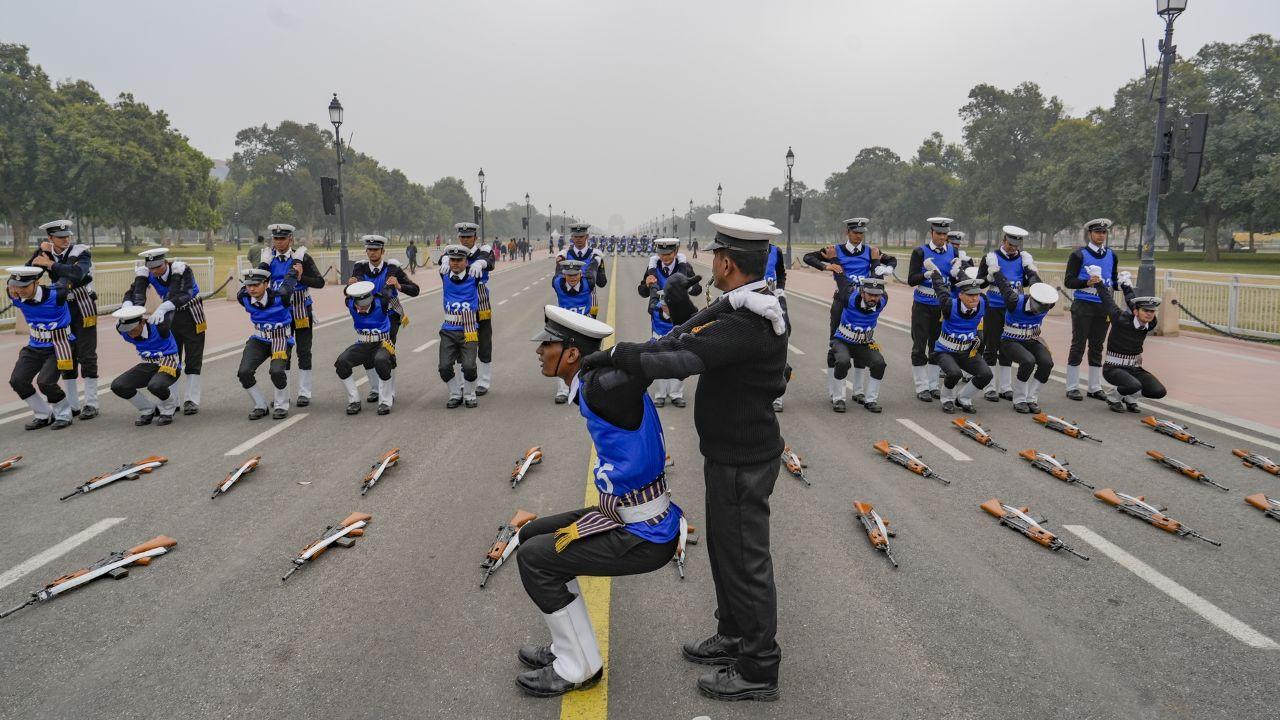 The celebrations include the traditional march past at Kartavya Path comprising a grand parade by the contingents of the armed forces, tableaux display by the states and central ministries. (Pic/PTI)