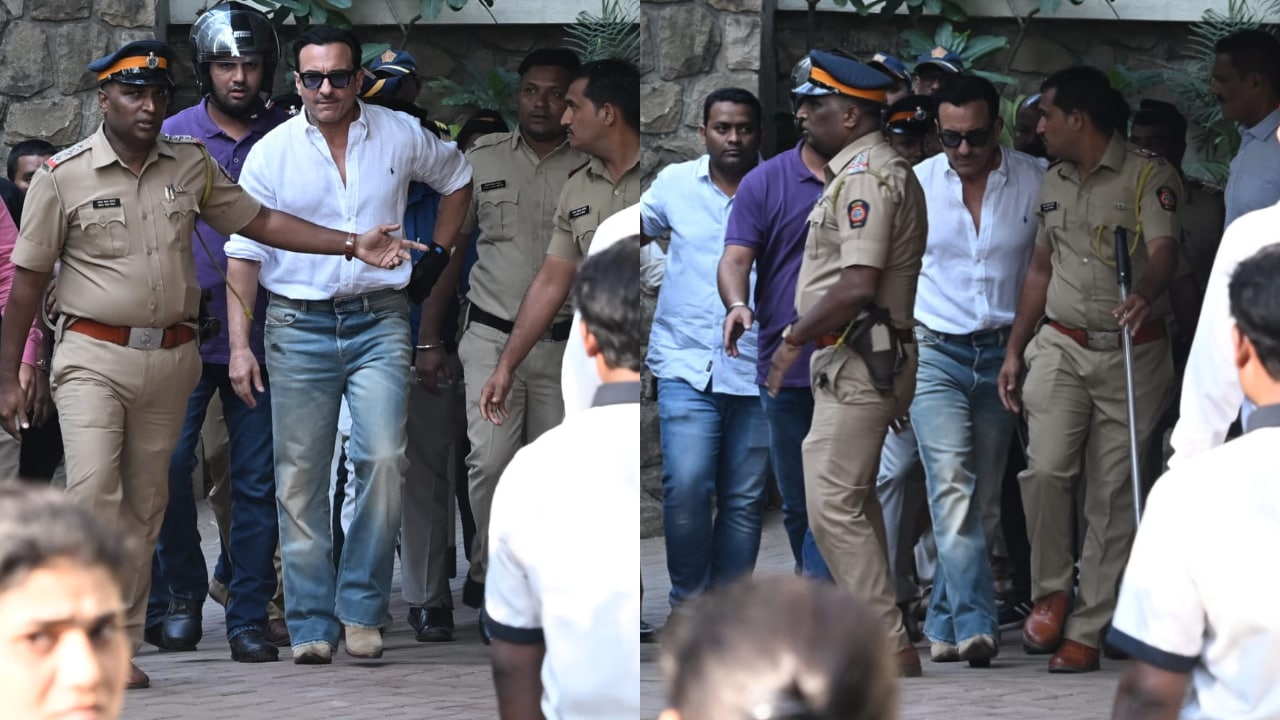 Bollywood actor Saif Ali Khan was stabbed multiple times after an intruder attacked him at his Bandra residence. He underwent a five-hour surgery at the nearby Lilavati Hospital, and today he has been discharged. The actor was seen reaching his residence. Check out the pics