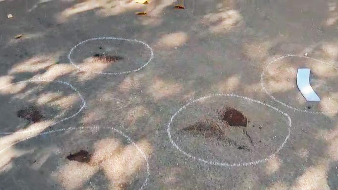 The spot at Sanpada in Navi Mumbai where Rajaram Thoke was shot. Pics/Faizan Khan