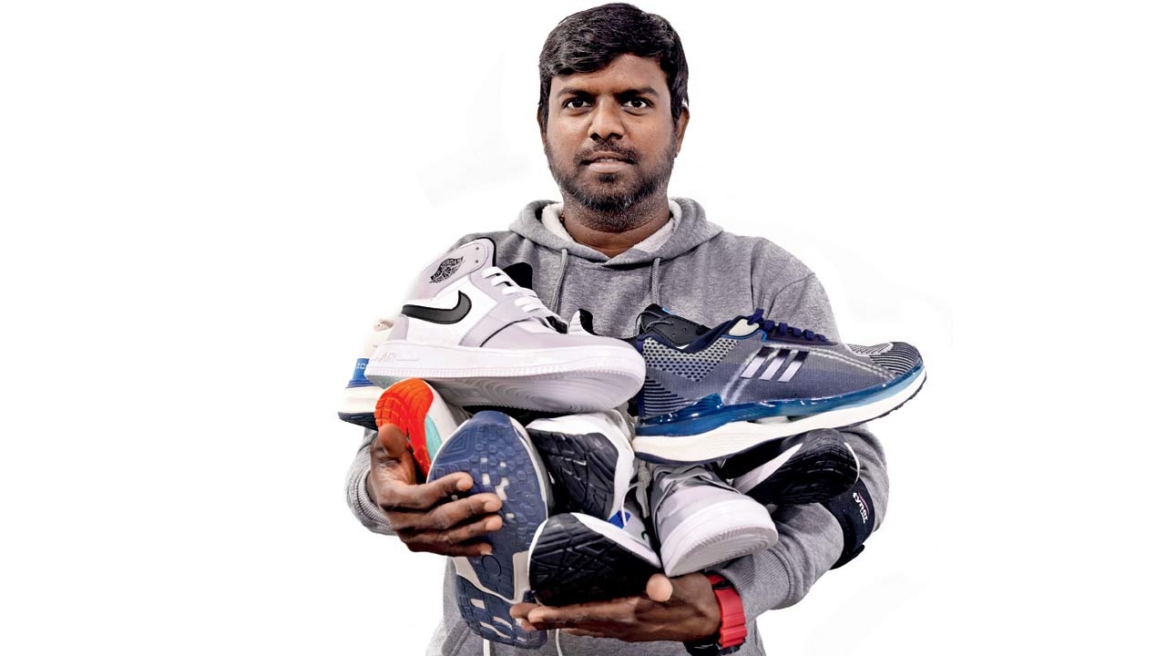 mid-day reporter with the fake shoes. Pics/Ashish Raje