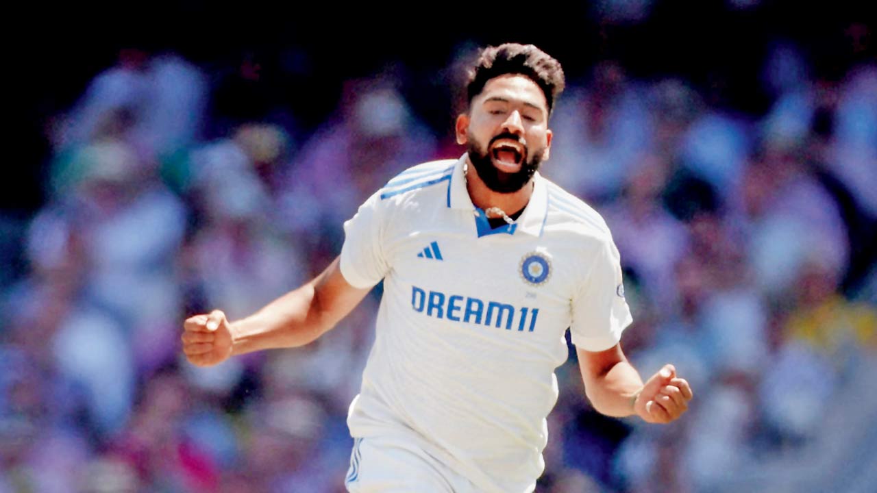 Pacer Mohammed Siraj is ecstatic after dismissing Australia’s Travis Head on Saturday