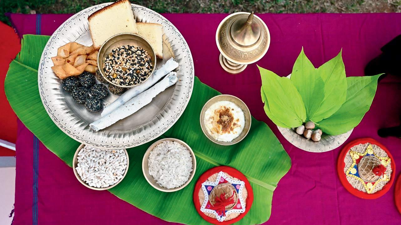 A traditional Bihu platter