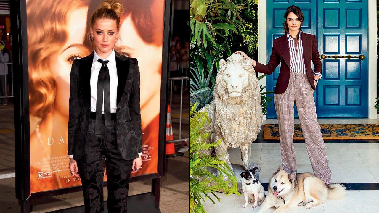 A tie as a slim scarf can add visual interest (right) play with textures and fits to experiment with ties