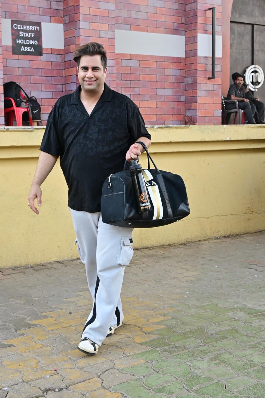 Rajiv Adatia was snapped on the sets of Celebrity MasterChef