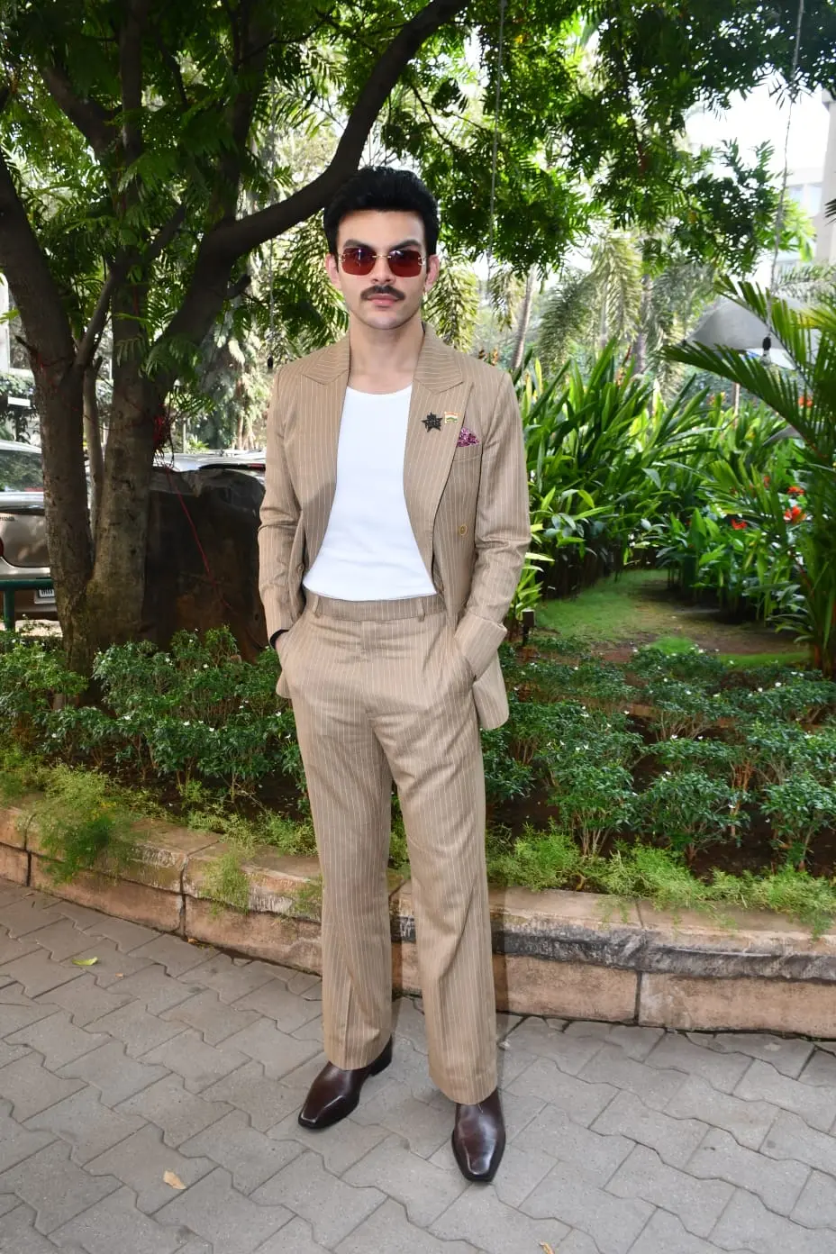 Veer Pahariya, who is promoting his recently released film Sky Force, was snapped in the city