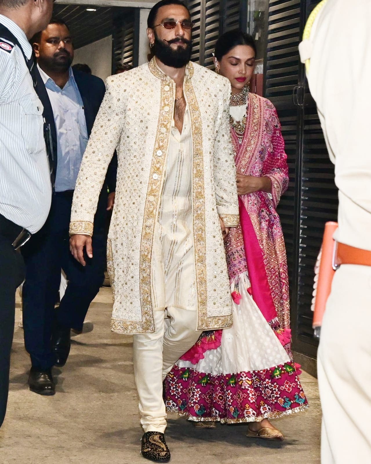 Ranveer Singh and Deepika Padukone attended a family wedding