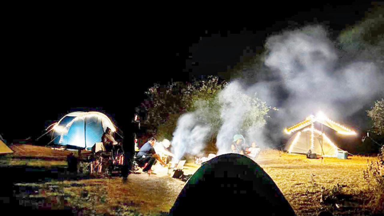 A view of the campsite in Mulshi