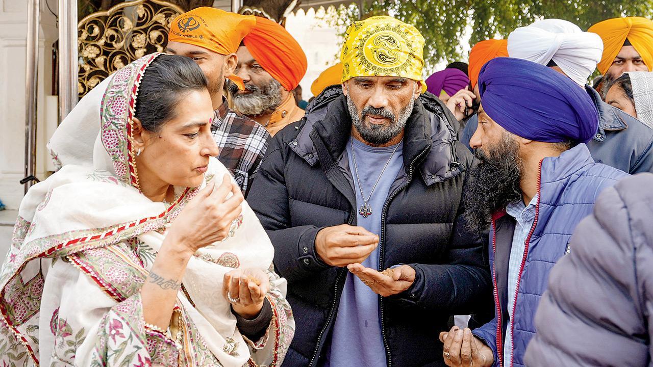 Up and About: Suniel Shetty and wife Mana have a divine start to 2025