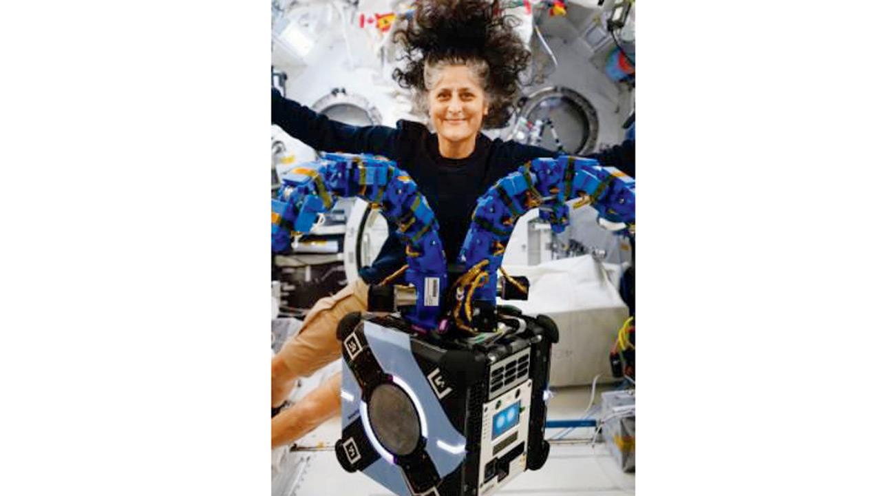 A recent photograph of Sunita Williams aboard the ISS. PIC COURTESY/INstagram