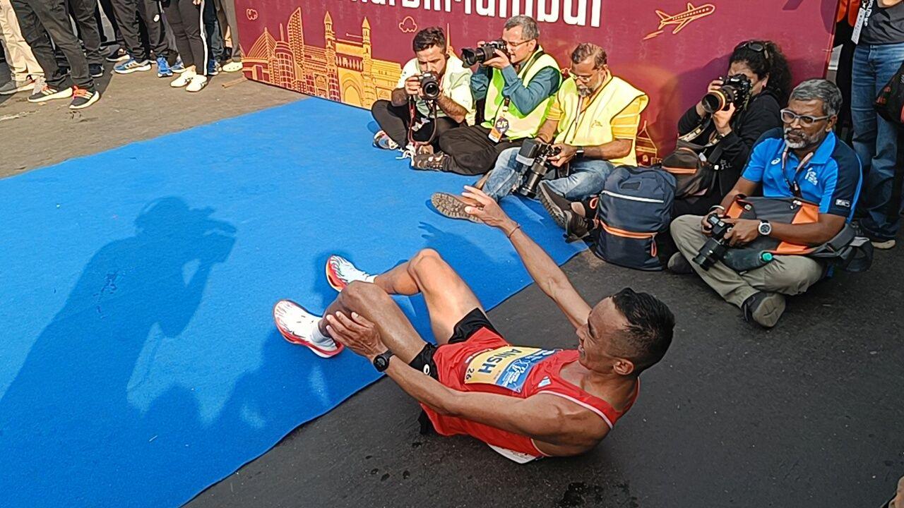 Anish Thapa among first three Indian runners to finish Elite Race at TATA Mumbai Marathon 2025