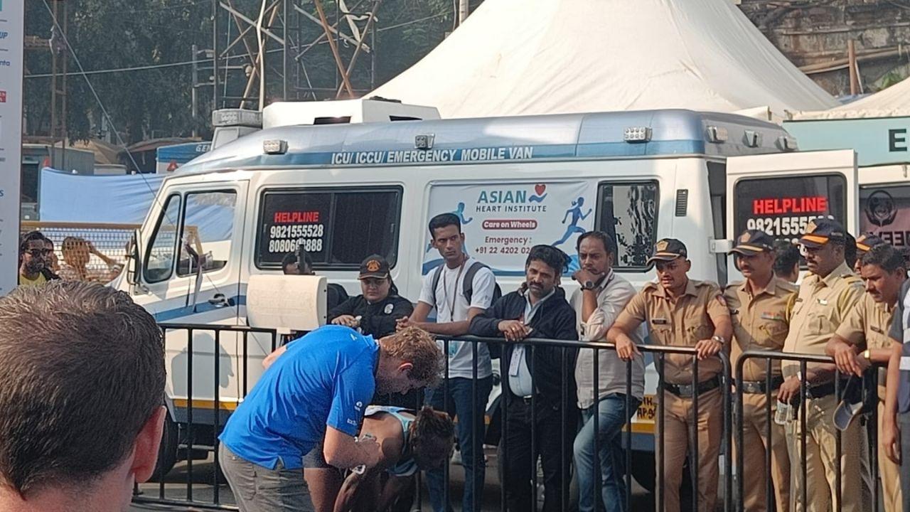 Few athletes were taken to medical dugout for hydration at Tata Mumbai Marathon 2025