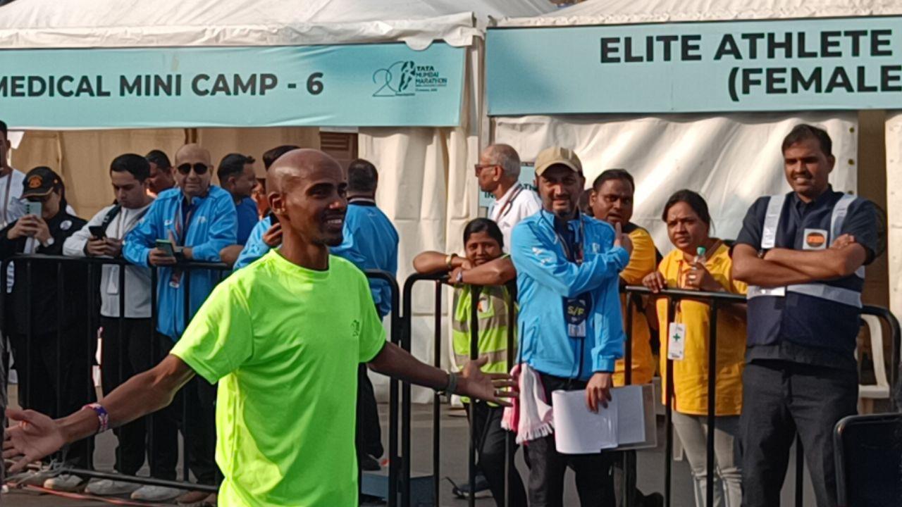 TATA Mumbai Marathon 2025 event ambassador Mo Farah, legendary Somali-British runner, at the marathon