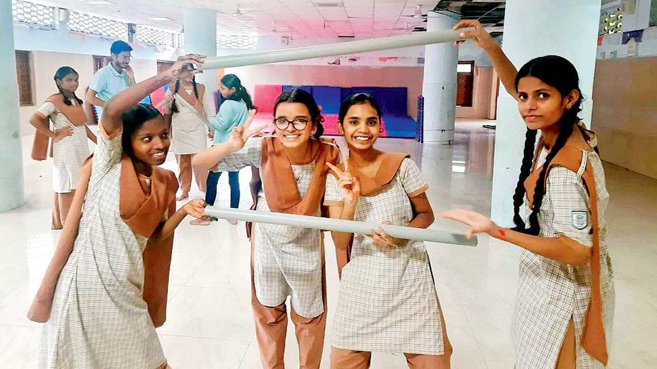 Children from the Jai Vakeel Foundation rehearse for The Sad Club