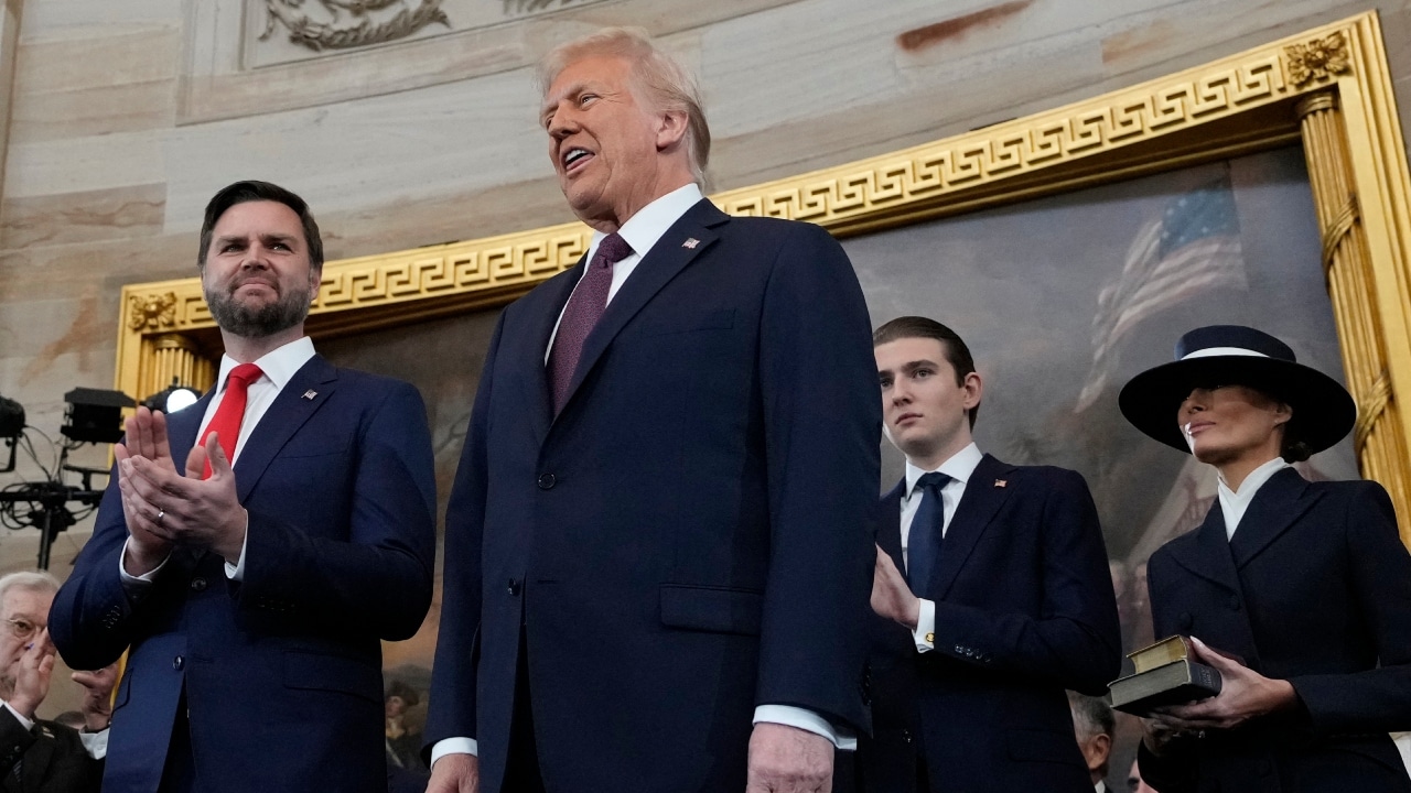 JD Vance was sworn in as the vice president ahead of Trump