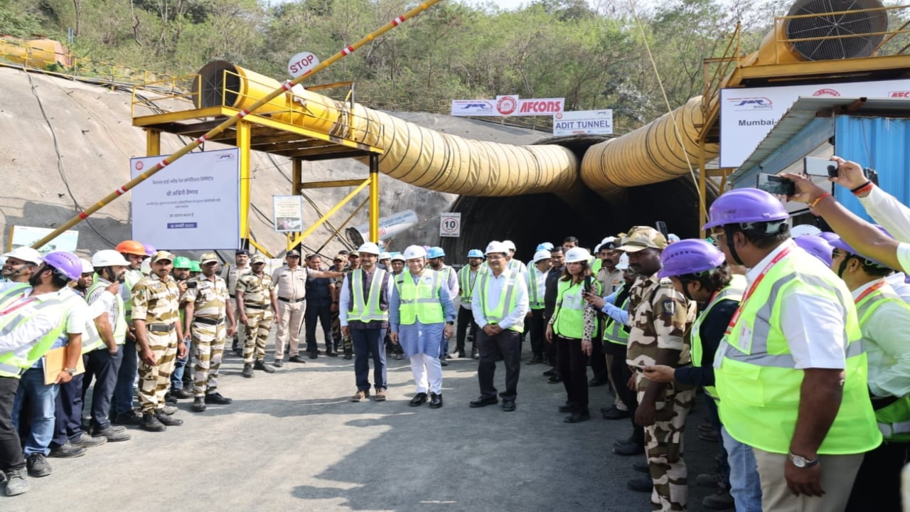 On Saturday, Railway Minister Ashwini Vaishnaw inspected the work of the undersea tunnel of the Mumbai-Ahmedabad High Speed Rail Corridor and expressed satisfaction at the 