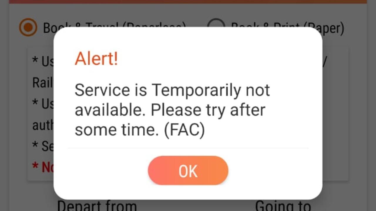 Indian Railways UTS app crashes, commuters face glitch while booking train tickets