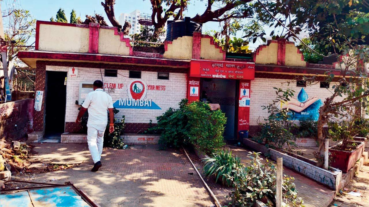 The BMC-built lavatory, which users described as smelly. Pics/Kirti Surve Parade