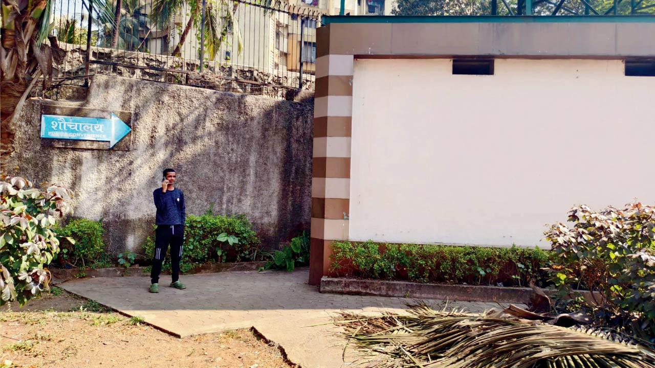 The BMC-built lavatory, which users described as smelly. Pics/Kirti Surve Parade