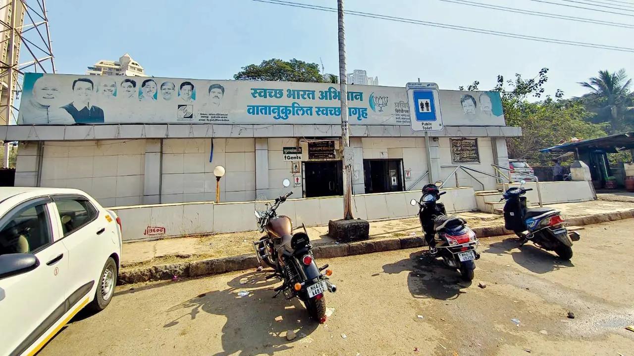 AC toilet at Magathane, Borivli East: This swanky toilet was commissioned by former MNS MLA Pravin Darekar, who defected to the BJP after losing the Assembly poll in 2014. The facility once boasted a sofa set costing over Rs 2.5 lakh, a 42-inch LCD TV and air conditioners worth over R2 lakh. Spread over 3,000 sq ft, it has separate cubicles for men and women, bathing provisions, and a changing room. However, all these amenities are now in poor condition. The toilet blocks were ill-maintained and dirty. On the day of the visit, the room with the TV was locked, and the ACs were non-operational.