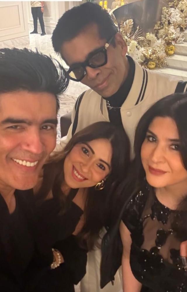 Filmmaker and Dharma honcho Karan Johar also graced the bash in his stylish avatar.
