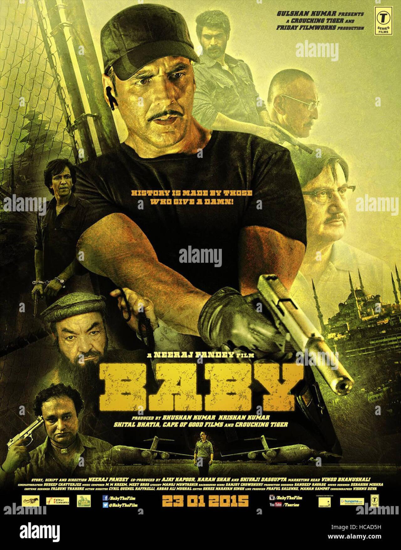 In the action spy thriller 'Baby', Akshay plays a secret agent who strives to eliminate terrorists. 