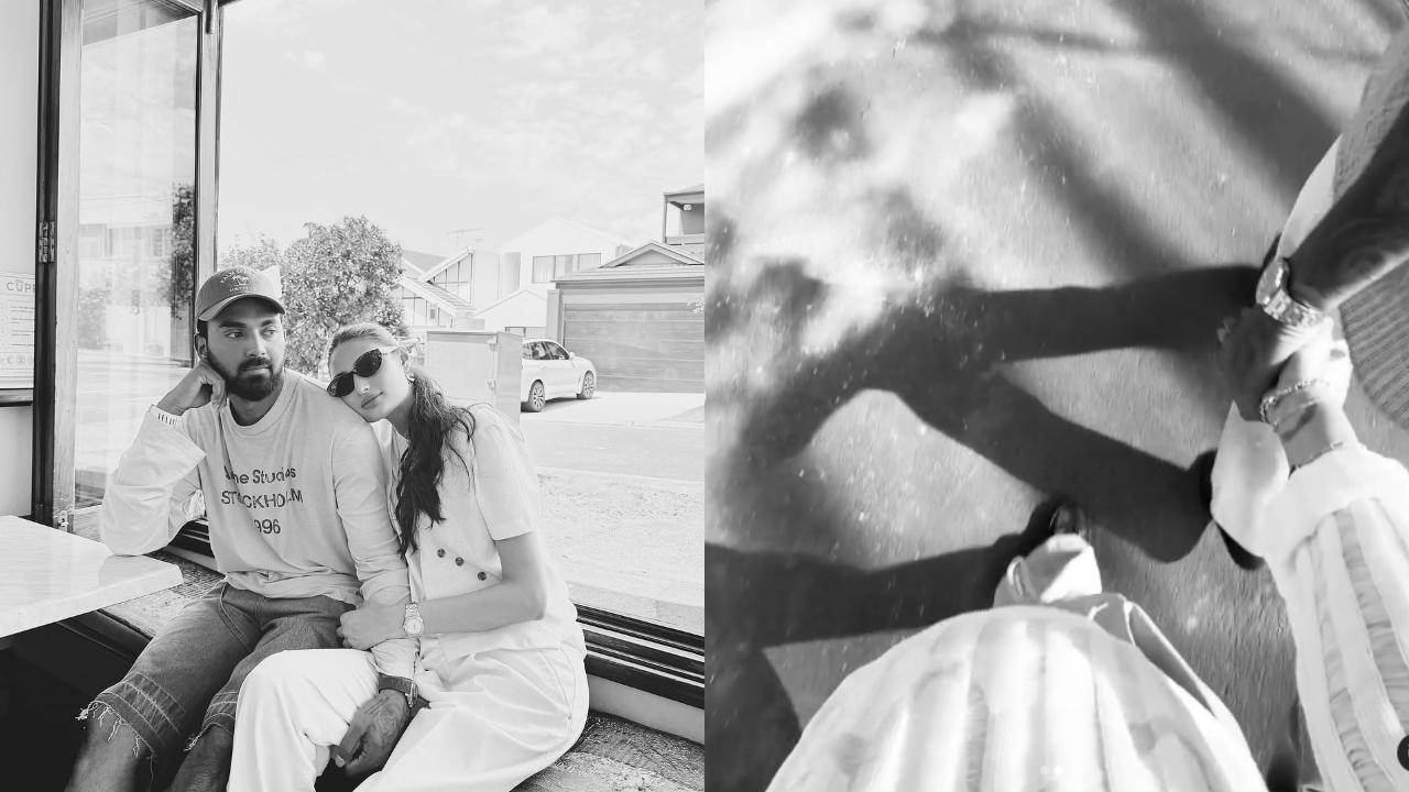 Athiya Shetty flaunts her baby bump walk with husband KL Rahul, watch