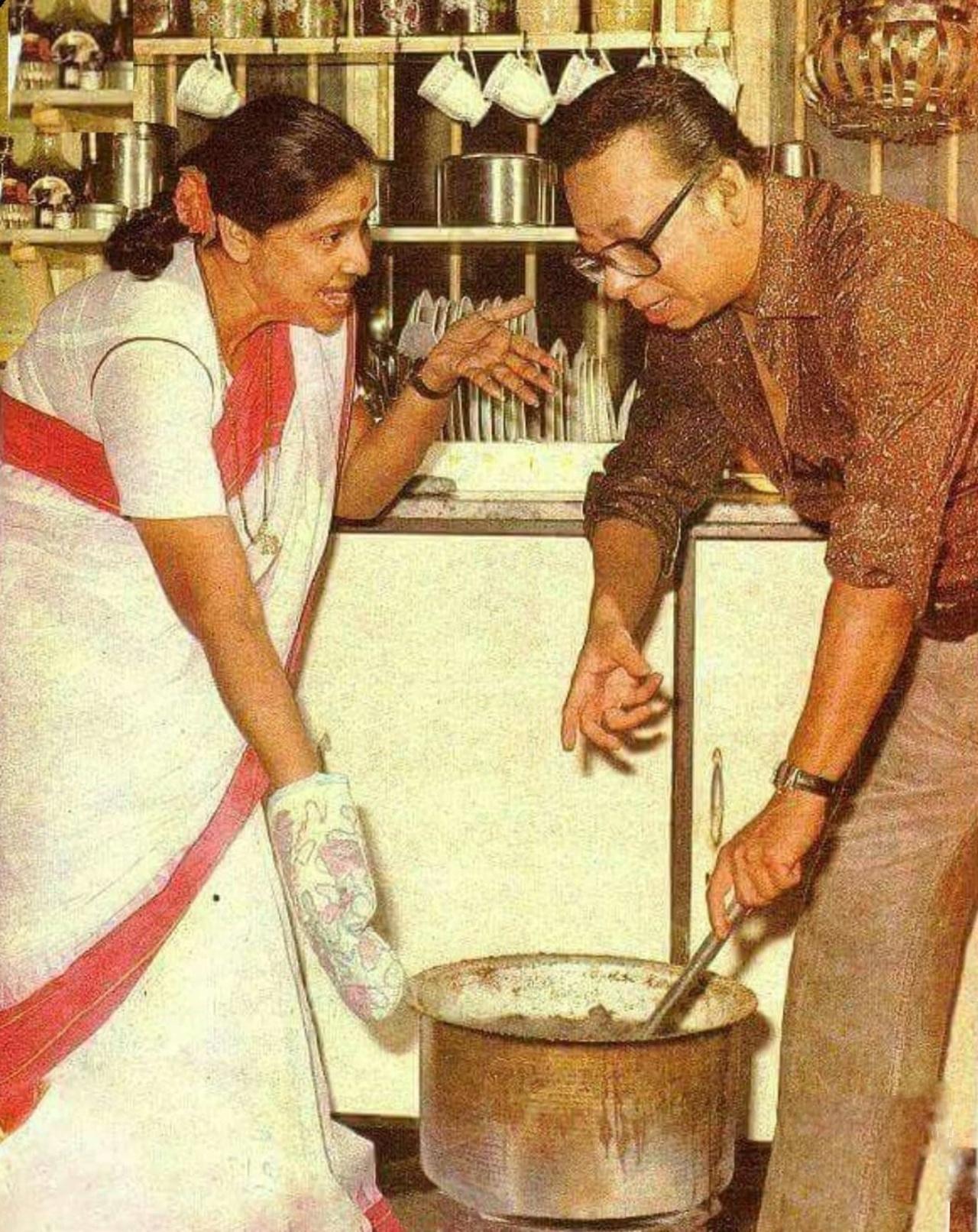 The couple was happy together but went through a rough patch in the late 1980s because of Burman's alcoholism. 