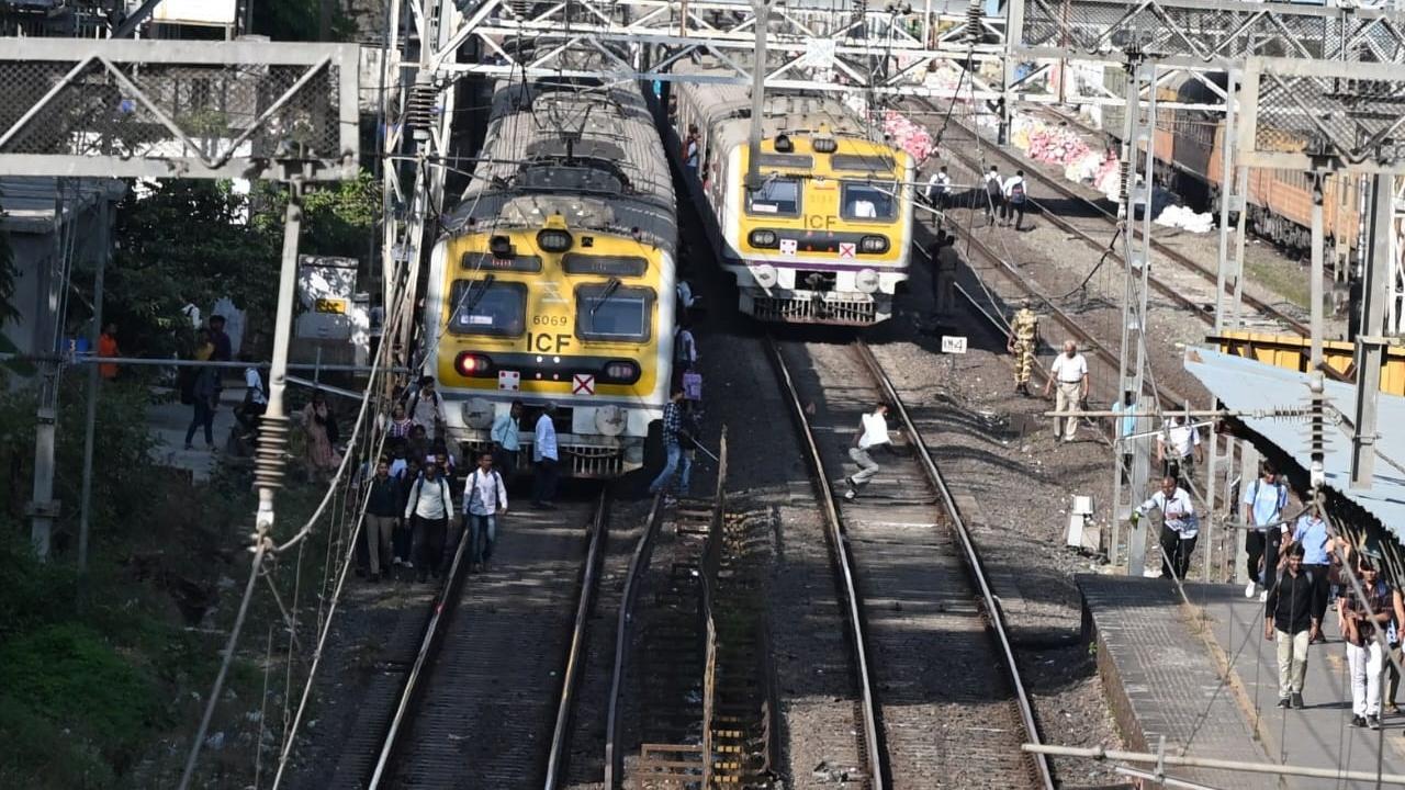 IN PHOTOS: Train services between Churchgate and Mumbai Central disrupted