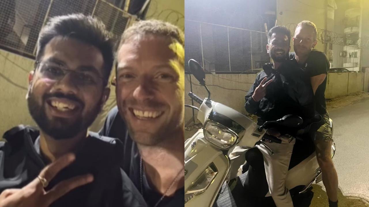 Coldplay Ahmedabad concert: Chris Martin rides on fan’s scooter - watch video