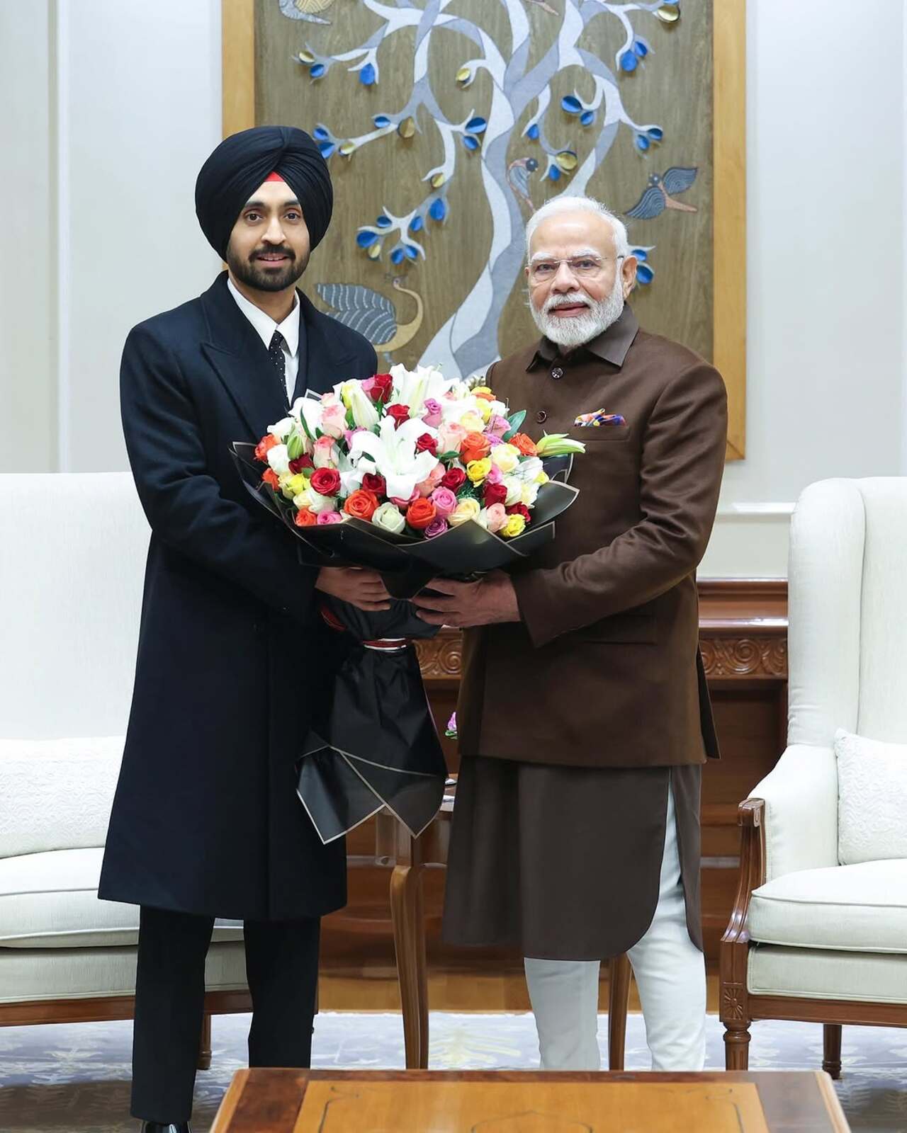 He ended his India tour with a visit to the Prime Minister Narendra Modi. He spoke to the PM about music, culture and yoga