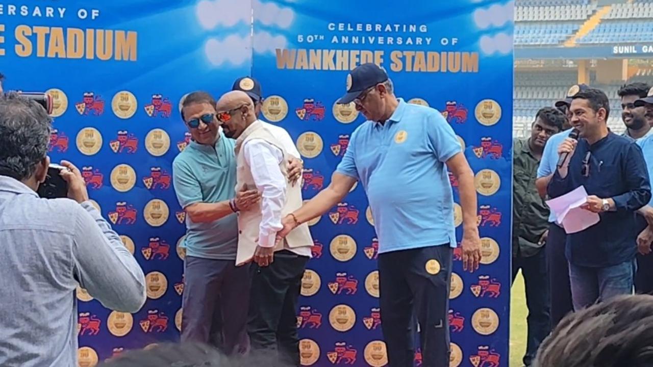 Gavaskar, Kambli felicitated at opening event of MCA's 50th anniversary celebrations of Wankhede